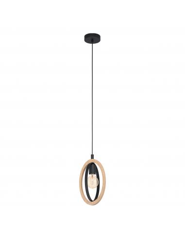 EGLO 43461 - BASILDON Hanging lamp in Steel, wood