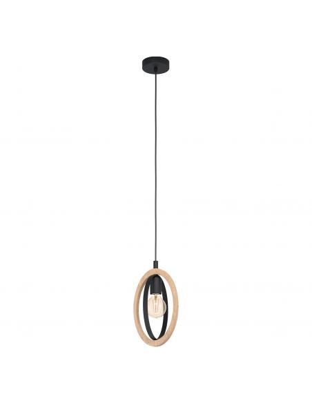EGLO 43461 - BASILDON Hanging lamp in Steel, wood