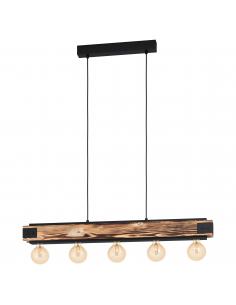 EGLO 43468 - LAYHAM Hanging lamp in Wood, steel