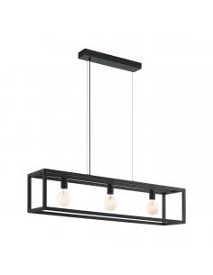 EGLO 49564 - ELSWICK Lámpara de Salón en Acero negro