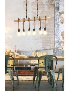 EGLO 43319 - YOUNGSTOWN Hanging lamp in Steel, wood 2