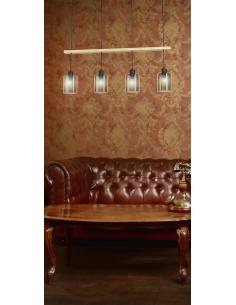 EGLO 43368 - COOLMONT Pendant lamp in Steel, wood and Glass 2