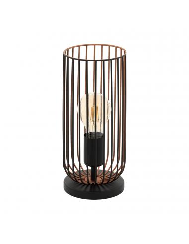 EGLO 49646 - ROCCAMENA Living Room Lamp in Black Steel, copper