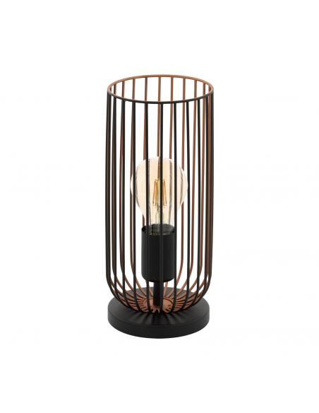 EGLO 49646 - ROCCAMENA Living Room Lamp in Black Steel, copper