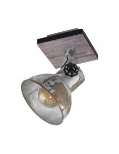 EGLO 49648 - BARNSTAPLE LED spotlight in Wood, brown-patina steel, black and Steel