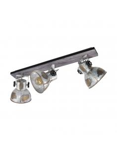 EGLO 49652 - BARNSTAPLE LED Spotlight in Wood, brown-patina steel, black and Steel