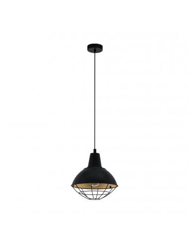 EGLO 49672 - CANNINGTON Living Room Lamp in Black Steel, gold