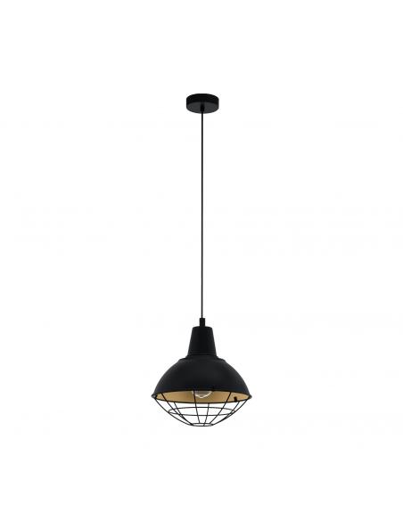 EGLO 49672 - CANNINGTON Living Room Lamp in Black Steel, gold