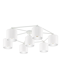 EGLO 97903 - STAITI Lámpara de Salón en Acero blanco y Textil