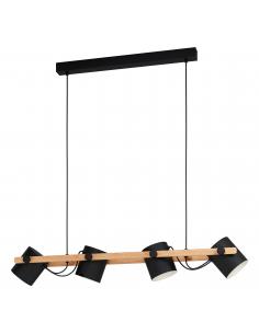 EGLO 43424 - HORNWOOD Pendant Lamp in Steel and Wood