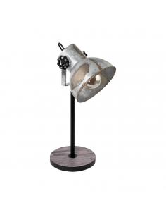 EGLO 49718 - BARNSTAPLE Living Room Lamp in Wood, brown-patina steel, black and Steel