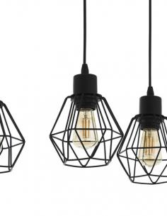 EGLO 44074 - TOWNSHEND 5 Living Room Lamp in Steel, black wood, brown 2