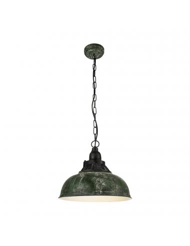 EGLO 49735 - GRANTHAM 1 Living Room Lamp in Steel, antique green plastic, black
