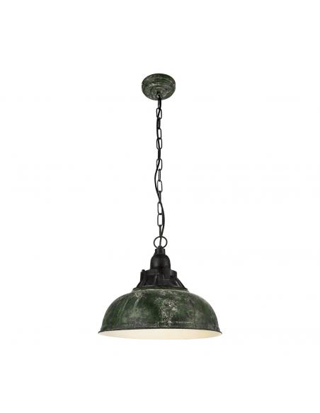 EGLO 49735 - GRANTHAM 1 Living Room Lamp in Steel, antique green plastic, black