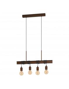 EGLO 43523 - TOWNSHEND 4 Antique Brown Steel Pendant Lamp