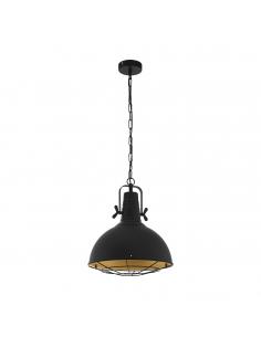 EGLO 49742 - CANNINGTON Living Room Lamp in Black, Gold Steel