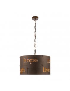 EGLO 49743 - COLDINGHAM Living Room Lamp in Steel rust colors