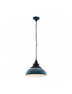 EGLO 49753 - GRANTHAM 1 Lámpara de Salón en Acero, plástico azul-antiguo, negro
