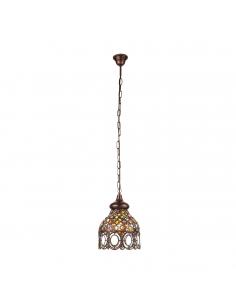 EGLO 49765 - JADIDA Copper pendant lamp in Steel, antique copper and glass colors
