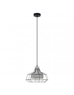 EGLO 49781 - CONSETT Living Room Lamp in Steel, black concrete, gray