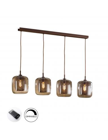 Dimmable 4-light Chocolate lamp -...