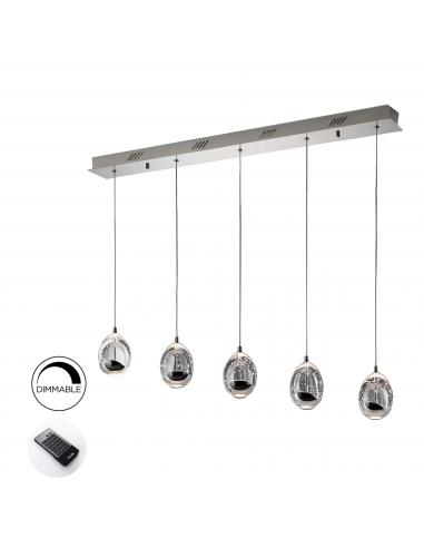 Chrome Led Lamp 5 dimmable lights -...