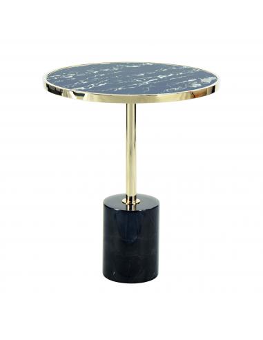 Black/Gold Side Table Ø46 - SCHULLER...