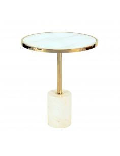 White/Gold Side Table Ø46 -...