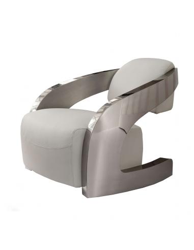 White Steel Armchair - SCHULLER Amanda