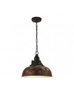 EGLO 49819 - GRANTHAM 1 Living Room Lamp in antique brown steel, beige