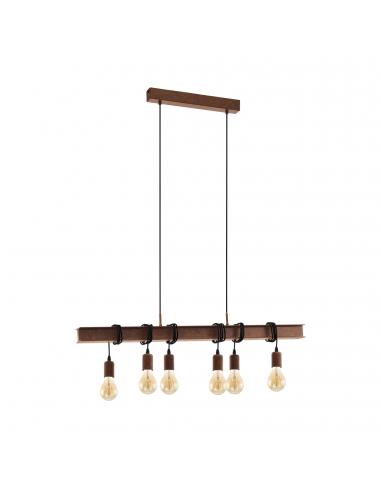 EGLO 49859 - TOWNSHEND 4 Living Room Lamp in antique brown steel