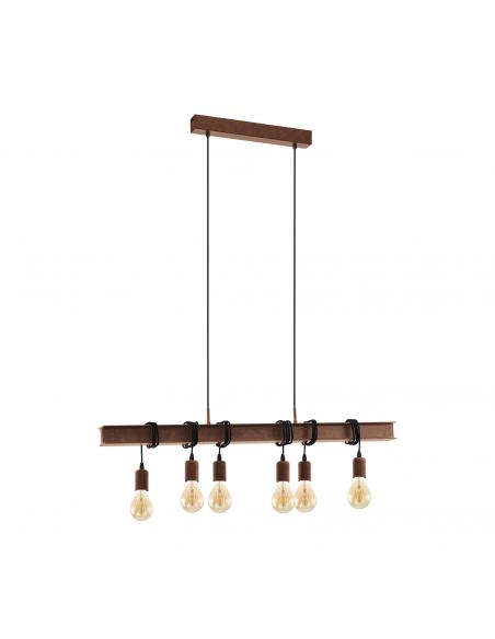 EGLO 49859 - TOWNSHEND 4 Living Room Lamp in antique brown steel