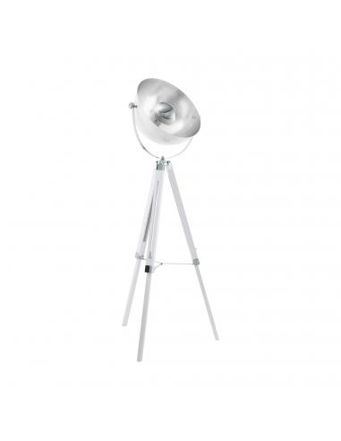 EGLO 49877 - COVALEDA Living Room Lamp in Wood, white steel, chrome, silver