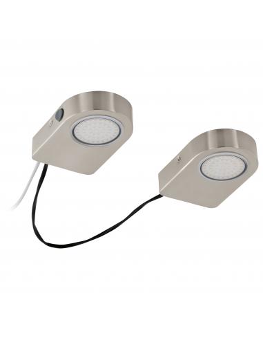Cabinet light 2 LED lights steel gray...