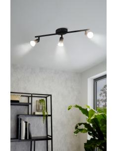 EGLO 32431 - BUZZ-LED Foco en Acero negro 3 luces 2