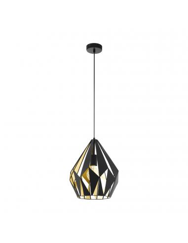 EGLO 49931 - CARLTON 1 Living Room Lamp in Black Steel, Gold
