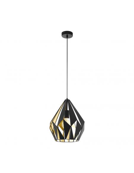EGLO 49931 - CARLTON 1 Living Room Lamp in Black Steel, Gold