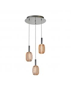 3-light Chrome/Gold Lamp -...