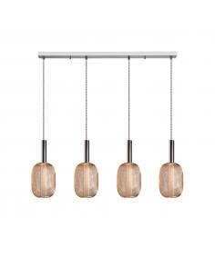 4-light Chrome/Gold Lamp -...