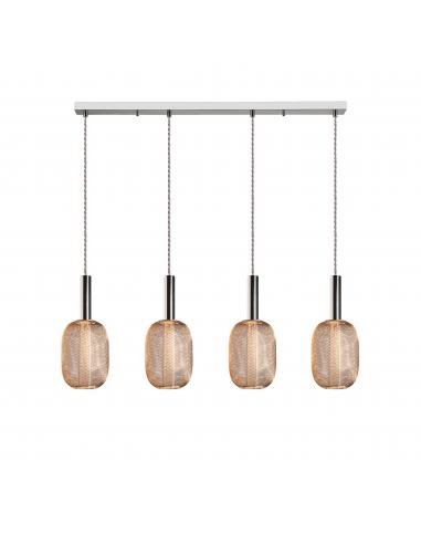 4-light Chrome/Gold Lamp - SCHULLER...