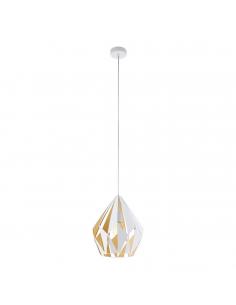EGLO 49932 - CARLTON 1 Living Room Lamp in White Steel, Honey Gold