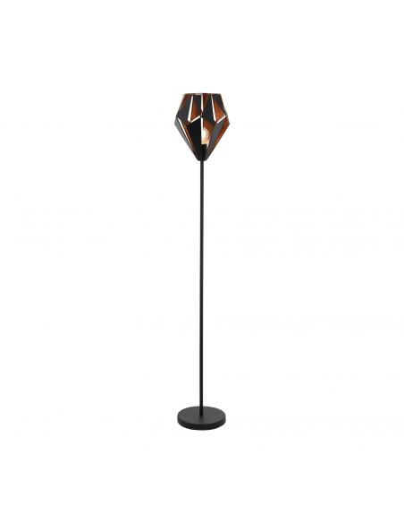 EGLO 49994 - CARLTON 1 Lámpara de Salón en Acero negro, cobre