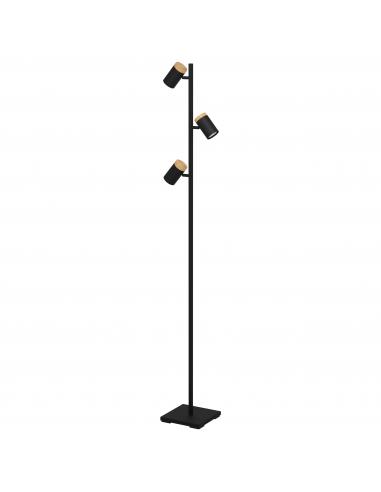 EGLO 390071 - CARTAGENA Floor lamp in Steel, wood
