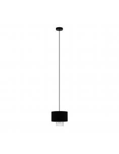 EGLO 39977 - SAPUARA Pendant lamp in Steel and Textile, glass