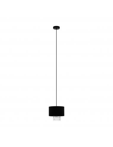 EGLO 39977 - SAPUARA Pendant lamp in Steel and Textile, glass