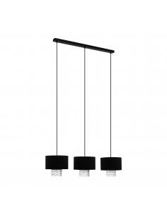 EGLO 39978 - SAPUARA Pendant lamp in Steel and Textile, glass
