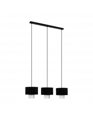 EGLO 39978 - SAPUARA Pendant lamp in Steel and Textile, glass