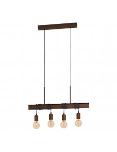 EGLO 43523 - TOWNSHEND 4 Antique Brown Steel Pendant Lamp 2