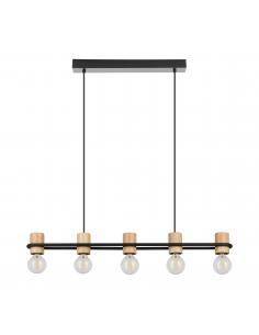EGLO 43541 - CHIEVELEY Pendant Lamp in Steel and Wood