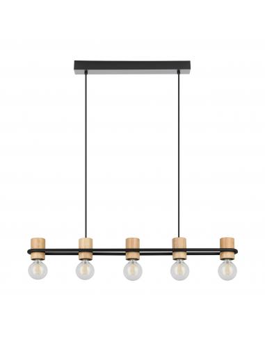 EGLO 43541 - CHIEVELEY Pendant Lamp in Steel and Wood